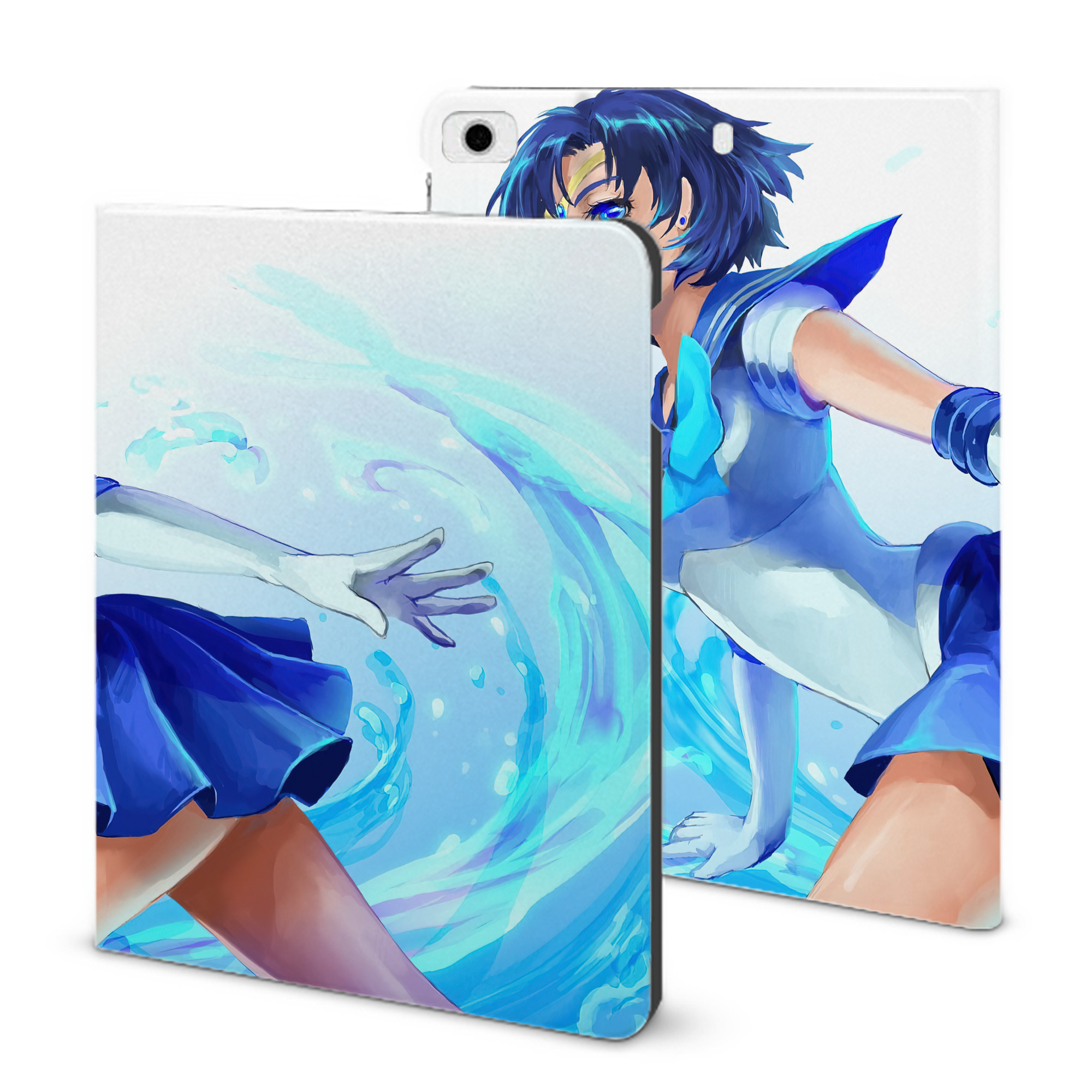 （画像用） 美少女戦士セーラームーン Sailor Moon IPad ケース ブック型 PUレザー TPU 耐衝撃 軽量 薄型 ペン収納なし 全面保護 IPad 各モデル対応